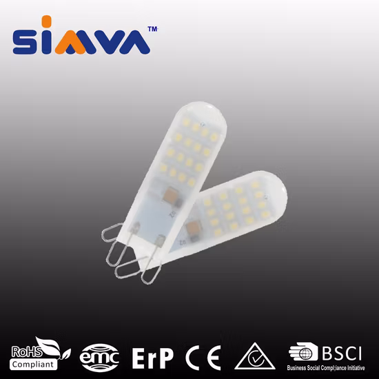 Simva LED Bulb Light LED G9 Lamp SMD LED G9 Bulb 3W 250lm (25W halogen equivalent) 220-240V Dimmable LED Light Bulb 360 Beam Angle 3000-6500K