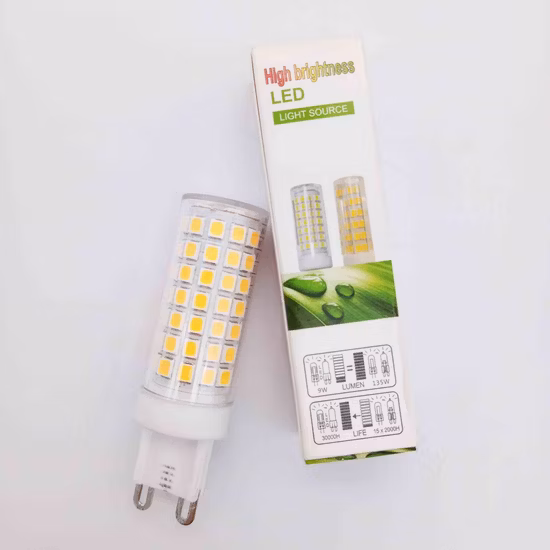 Neue, hochwertige PC+Keramik, dimmbar, 9 W, Wechselstrom, 120 V oder 230 V, kein Flimmern, kleine G9-LED-Glühbirne